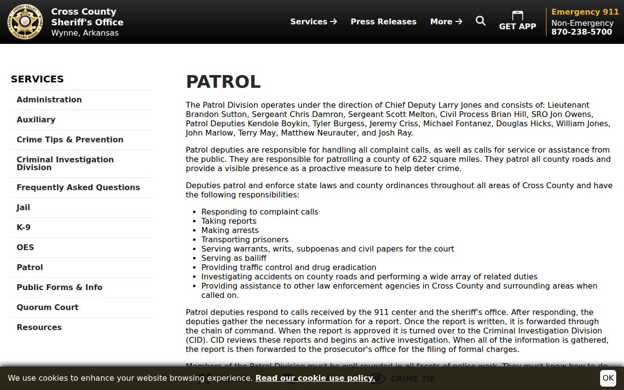 Sheriff patrol fallback for Hickory Ridge warrant service